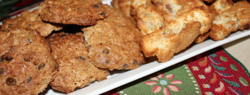 Oatmeal cookies and biscotti